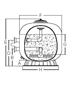 Emaux NL Series Filter Dimensions - 1