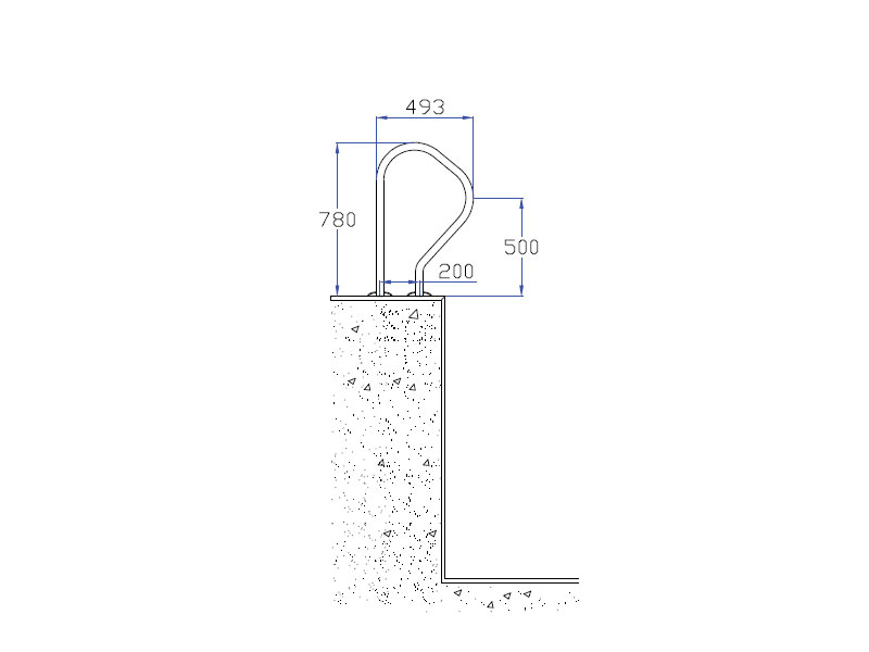Aquamarine-Ador-Handrail-Dimension