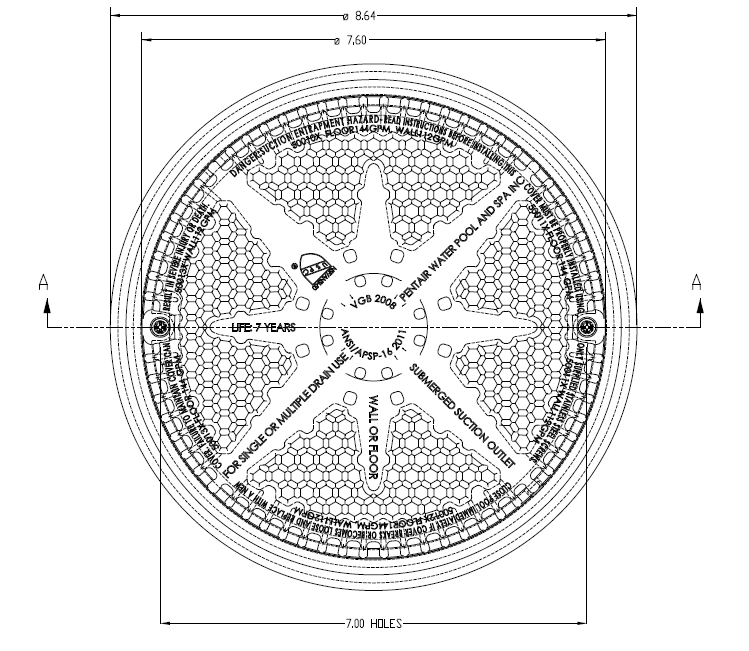 StarGuard Drain Dimensions