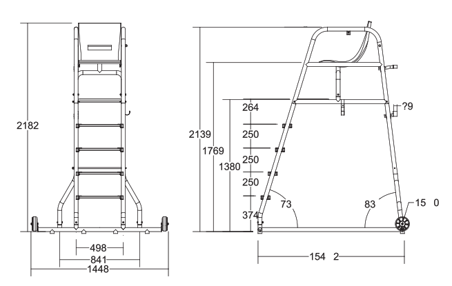 EMAUX LIFE GUARD CHAIR DIMENSIONS