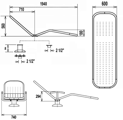 ابعاد تخت ماساژ ‏FLEXINOX‏ مدل ‏Air bed