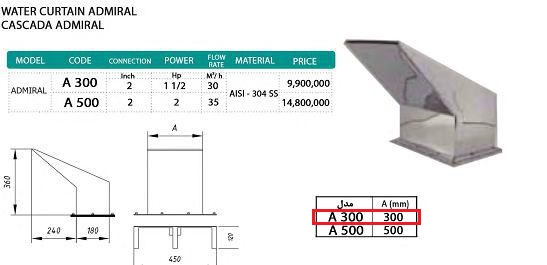 HYPERPOOL ADMIRAL A 300 WATERFALL DIMENSIONS