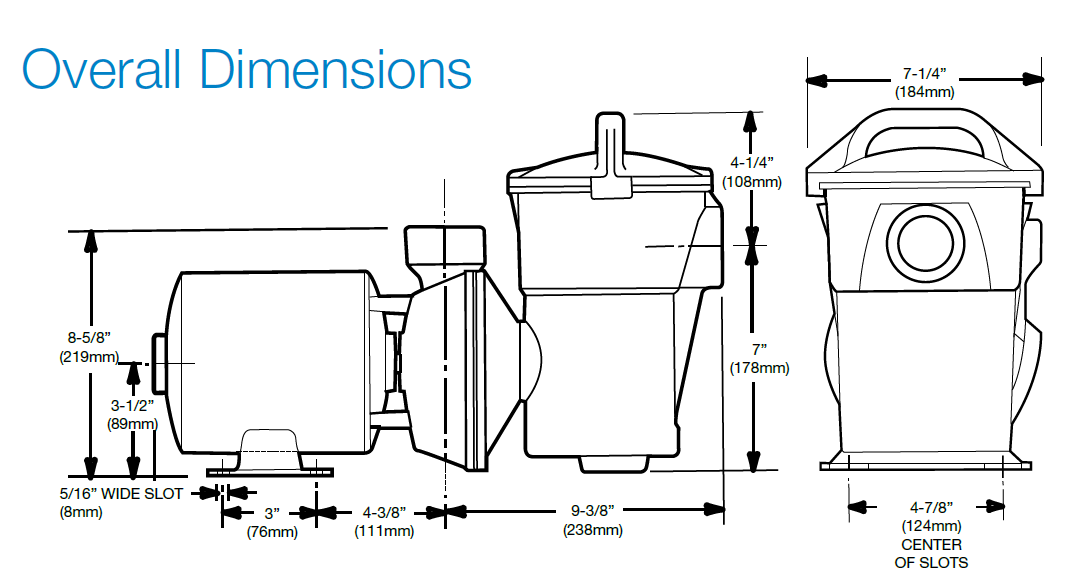 Hayward PowerFlo II Dimension