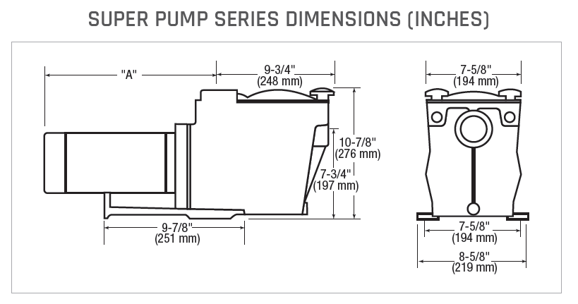Hayward Super Pump Dimensions