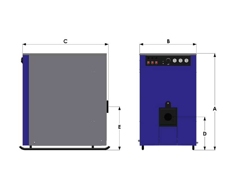ابعاد پکیج گرمایشی امرالد ابعاد پکیج گرمایشی امرالد